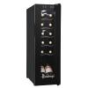 SOOZEE 12 Bottle Wine Cooler with Compressor, LED Display and Soft Interior Lighting (Black) view 1