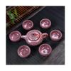 OLOTU Tea Set Colorful Ice Crackle Glaze Porcelain-Chinese Tea Cup Set Kung Fu Small Tea Pot Set with Multi Color 6 Tea Cups view 1