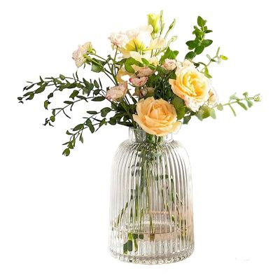 dytcfly Clear Crystal Glass Vases, Modern Minimalist Decorative vase, for Centerpieces,Kitchen,Office, Living Room,Wedding,Gifts, Perfect Home Decor Glass Vase (Size : Small A)