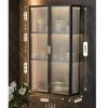 Wall Mounted Home Bathroom Cabinet w/Doors, Punch-Free dustproof Toiletries Metal Hanging Cabinet Cosmetics Perfumes Storage Box, Multi Purpose Storage Cabinet Above The Toilet view 3