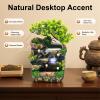 Desk Waterfall Fountain, Water Fountains Indoor Bonsai Desktop Ornament with LED Light, Zen Meditation for Home Office Bedroom Atomizing Humidifier Desk Decoration view 2