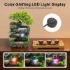 Desk Waterfall Fountain, Water Fountains Indoor Bonsai Desktop Ornament with LED Light, Zen Meditation for Home Office Bedroom Atomizing Humidifier Desk Decoration view 4