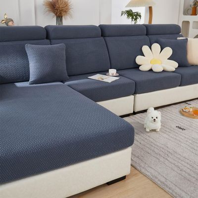 Disayu Sofa Covers Couch Covers for Sofa Pet Friendly Couch Cushion Covers Universal Sofa Covers Washable Stretch Slipcovers for Sectional Sofa (Texture Metal Gray,Back Cover L)