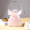 Exquisite Handbag Bag Vase, Balcony Decorations, High-end Restaurant Decorations, Model House Vase, Pink, Height 21cm/24cm/27.5cm, Glass(Size:13.5 * 21cm) view 2