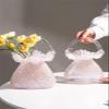 Exquisite Handbag Bag Vase, Balcony Decorations, High-end Restaurant Decorations, Model House Vase, Pink, Height 21cm/24cm/27.5cm, Glass(Size:13.5 * 21cm) view 3