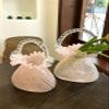 Exquisite Handbag Bag Vase, Balcony Decorations, High-end Restaurant Decorations, Model House Vase, Pink, Height 21cm/24cm/27.5cm, Glass(Size:13.5 * 21cm) view 4