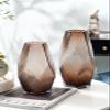 Contemporary Style Vases - Geometry - Gradient Brown - Tulip Flower Arranger - Desktop Floral Decorations - Glass Material - 7 * 23cm&8 * 29cm(Size:7 * 23cm) view 4