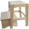 OSCCAR Step Stool Wooden Ladder Stool Step Stool 2 Step Ladder Stool Foldable Solid Wood Step Stool-Climb High Bathroom Non-Slip Ladder, High 40cm,Wood view 1
