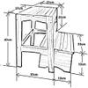 OSCCAR Step Stool Wooden Ladder Stool Step Stool 2 Step Ladder Stool Foldable Solid Wood Step Stool-Climb High Bathroom Non-Slip Ladder, High 40cm,Wood view 2