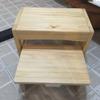 OSCCAR Step Stool Wooden Ladder Stool Step Stool 2 Step Ladder Stool Foldable Solid Wood Step Stool-Climb High Bathroom Non-Slip Ladder, High 40cm,Wood view 3