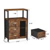 Homeiju Bathroom Floor Storage Cabinet Organizer with 3 Removable Drawers and 1 Door, Industrial Floor Storage Cabinet for Kitchen, Living Room, Bathroom, Home Office view 3