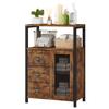 Homeiju Bathroom Floor Storage Cabinet Organizer with 3 Removable Drawers and 1 Door, Industrial Floor Storage Cabinet for Kitchen, Living Room, Bathroom, Home Office view 4