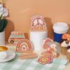 Geetery 8 Pcs Groovy Party Decorations Groovy Wooden Table Centerpiece Hippie Boho Decor Love Peace Letter Signs Rainbow Butterfly Daisy Flower Birthday Decoration for Baby Shower Photo Props view 3