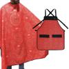 King Midas Empire Barber Cape And Apron Sets Matching Hair Cutting Cape And Apron Barber Cape For Men (Red Bandana) view 1