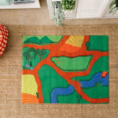 THE FRECKLED FROG Farm Floor Mat