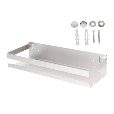 Angoily Nail Punch Storage Rack Stainless Steel Spice Rack for Kitchen Bathroom Versatile Organizer for Condiments Easy Installation Space-saving