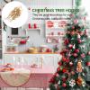 Uonlytech 40pcs Hook up Metal Ornament Hooks Metal Hangers Heavy Duty Wire Ornament Hangers view 2