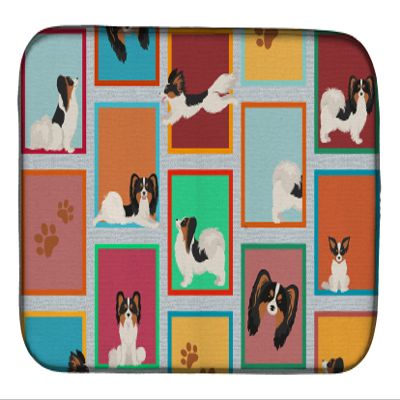 Caroline's Treasures MLM1168DDM Lots of Tricolor Papillon Dish Drying Mat Absorbent Dish Drying Mat Pad for Kitchen Counter Dish Drainer Mat for Countertop, 14 x 21", Multicolor