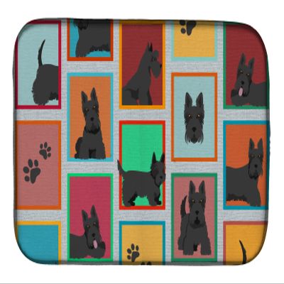 Caroline's Treasures MLM1109DDM Lots of Scottish Terrier Dish Drying Mat Absorbent Dish Drying Mat Pad for Kitchen Counter Dish Drainer Mat for Countertop, 14 x 21", Multicolor