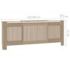 vidaXL Radiator Cover, Heater Cover Cupboard Shelf, Radiator Cover Heating Cabinet for Home Office Living Room Furniture Decor, MDF view 3