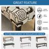 ALABOW High Stretch Ottoman Cover with Elastic Bottom, Soft Slipcover Jacquard Fabric Small Checks Rectangle Storage Stool Cover Furniture Covers (Color : #6) view 4