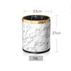 Garbage Can Simple Creative Stainless Steel Round Double Trash Can Office Household Bathroom Toilet Living Room Kitchen Trash Can Garbage Box Wastepaper Basket view 2
