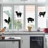 NBEADS 4 Pcs Animal Wall Art, Wooden Cow Pig Sheep and Rooster Art Wall Decor Black Hollow Farmhouse Animal Wall Signs Wooden Hanging Decor Silhouette Wall Sculpture for Farmhouse Bathroom Home Wall view 4