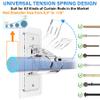 Antimbee 12-Pack No Drill Needed Curtain Rod Brackets, Self Adhesive Rod Holders, Multipurpose Nail Free Stick on Curtain Rod Hooks, Curtain Hangers for Dorm, Bathroom, Bedroom, Livingroom Decor view 2