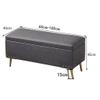 Storage Stool Light Luxury Sofa Storage Stool Home Entrance Leisure Bed End Stool Shoe Changing Stool, Fine Workmanship Convenient StorageColour:Light Gray,Size:60x40x45cm/23.6x15.7x17.7in view 3