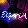 Nordstylee Led "Boy or Girl" Neon Signs Gender Reveal Party Decorations Neon Letters Signs Pregnancy Announcement Party Supplies Baby Shower Yard Signs(blue-pink) view 1