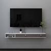IBOWZ Floating TV Stand Cabinet Wall Mounted Floating Tv Unit,Floating Tv Stand Media Console Entertainment Gaming Storage Tv Shelf Cabinet Unit with 2 Doors Home Officeniture view 1