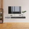 IBOWZ Floating TV Stand Cabinet Wall Mounted Floating Tv Unit,Floating Tv Stand Media Console Entertainment Gaming Storage Tv Shelf Cabinet Unit with 2 Doors Home Officeniture view 4