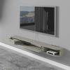 IBOWZ Floating TV Stand Cabinet Floating Tv Stand Cabinet,Drawer Type Wood Wall Mounted Tv Shelf with Wire Hole,for Living Room Hotel view 1