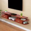 IBOWZ Floating TV Stand Cabinet Wall Mounted Media Console with Drawer Floating Tv Stand Cabinet Component Entertainment Console Storage Shelf for DVD Playero Video Shelving view 1