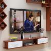 IBOWZ Floating TV Stand Cabinet Wall Mounted Tv Unit Floating Tv Stand,Floating Entertainment Center,Wall Mounted Tv Unit,Floating Tv Shelf for Living Room Bedroom Office view 3