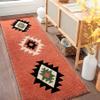 DEXDE Bathroom Rugs 20x47 Boho Bath Mat Non-Slip Long Bath Rug Runner Luxury Soft Absorbent Carpet for Bathroom Shower Kitchen Entryway Western Farmhouse Decor,Coral Red view 1