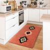 DEXDE Bathroom Rugs 20x47 Boho Bath Mat Non-Slip Long Bath Rug Runner Luxury Soft Absorbent Carpet for Bathroom Shower Kitchen Entryway Western Farmhouse Decor,Coral Red view 3