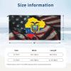 Ecuador Flag Map Beach Towel Quick-Dry Bath Towel Lightweight Portable for Summer view 2