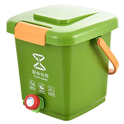 Indoor/Outdoor Composter Kitchen Compost Bin, Small Compost Caddy Bin Food Waste Recycling Bin Pail, Composter Container Trash Bucket with Lid Sealed, Food Scraps Vegetable Peelings Dustbin