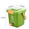 Indoor/Outdoor Composter Kitchen Compost Bin, Small Compost Caddy Bin Food Waste Recycling Bin Pail, Composter Container Trash Bucket with Lid Sealed, Food Scraps Vegetable Peelings Dustbin view 2