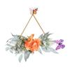 Ochine Artificial Flower Hoop Wreath Set Floral Hoop Wreath Hydrangea Flowers White and Willow Leaves Vine Metal Ring Garland Hanging for Front Door Wedding Backdrop Wall Nursery Home Decoration view 1