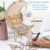 Baby Shower Guest Book Alternatives Moon Guest Book for Baby Shower Guest Book Frame with Star Baby Shower Decorations Guest Book Alternative for Wedding Boys Girls Birthday Party Keepsake(Brown) view 4