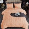 1Pcs Pinch Pleated Comforter, Super King Plus Size (120" x 120") Inch - 100% Microfiber with 400 GSM Soft & Breathable Comforter - Blush Solid view 1