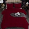 3Pcs Pinch Pleated Comforter Set, Oversized Super King Size (120" x 98") Inch - 100% Microfiber with 400 GSM Soft & Breathable Comforter - Burgundy Solid view 1