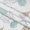 Ttincceer Small Stall Nautical Coastal Shower Curtain, Coral Conch Starfish Seashell Bathroom Curtain, Ocean Theme Underwater Marine Shower Curtain Set with 6 Hooks for Bathroom 36Wx72L view 3