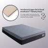 MLILY EGO Copper Twin Memory Foam Mattress 12 Inch, Copper Gel Infused Mattress Bed in A Box CertiPUR-US Certified, Medium Plush, 38x75x12, Darkgray view 3