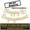KatchOn, Gold Glitter Happy Engagement Banner - 10 Feet, No DIY | Engagement Party Decorations | Party Banner | Engaged Banner, Bachelorette Party Decorations view 2