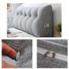 BOSUGE Large Bolster Triangular Headboard Pillow-Large Bolster Headboard Pillow,Ergonomic Reading Bed Rest Pillow for Back Pain Relief & Cool Sleep,Soft Firm Headboard Pillow (White, Full) view 3
