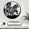 Wall Clocks Wild Horses Handmade Vinyl Record Clocks Creative Mute Clock Living Room Bedroom Room Home Gift Wall Decoration Clock Gift Modern Clock view 2