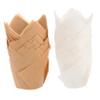 100pcs Tulip Cupcake Liners Greaseproof Muffin Baking Cups High Temperature Resistant for Weddings Parties and Bakeries Natural White view 1